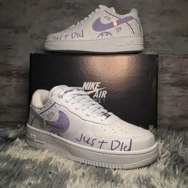 Tenis Nike Just Branco Lilas Calçados Setor Central, Goiânia