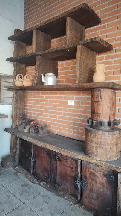 Estante madeira antiga 