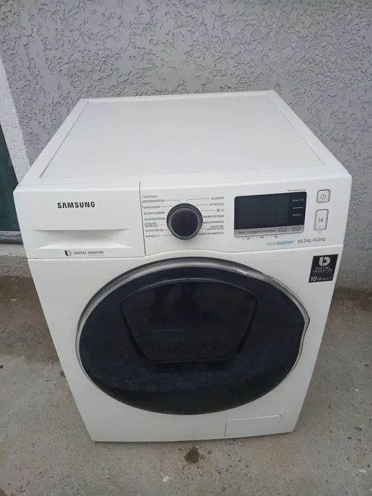 Lava e seca Samsung Eco Bubble 10,2kg muito bem conservada 