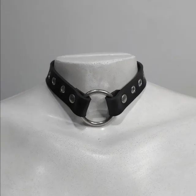Choker (nova) preta couro sintético @Kommandantinstore