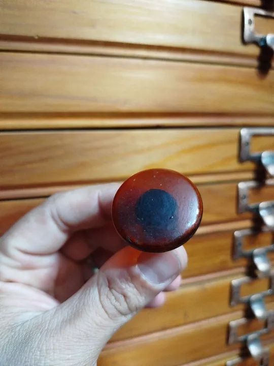 (LEIA O ANÚNCIO) Frasco de vidro âmbar, década de 1940, antiguidade  - Foto 3