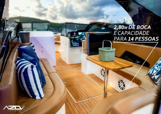 Lancha Azov Z260 Maior Espaço Interno Da Categoria 14 Pess., Acabamento, Navegabilidade - Foto 4