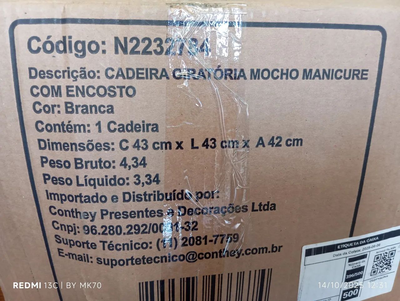 Cadeira Mocho Branca para manicure e odontologista novo - Foto 4