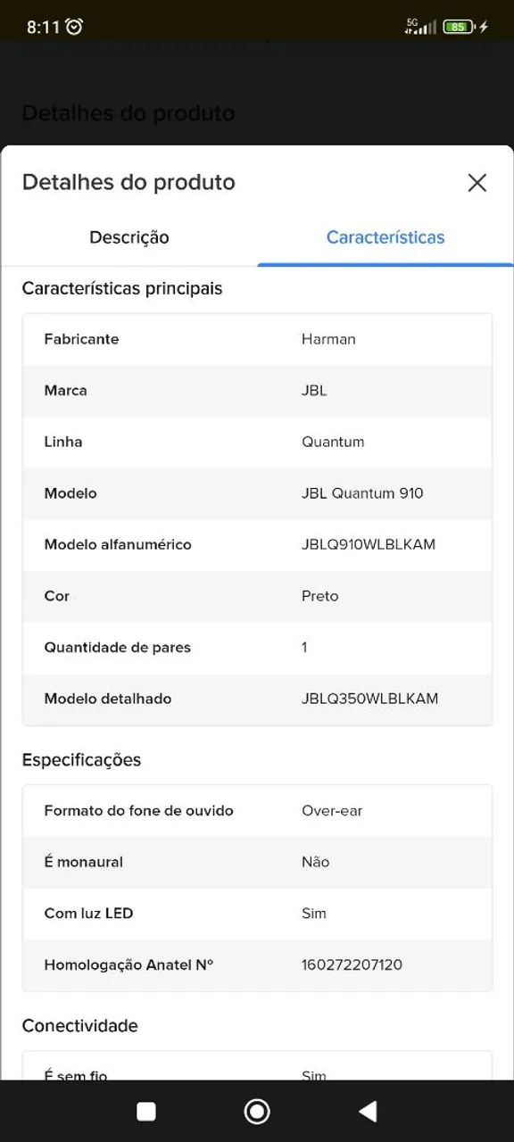 Fone gamer JBL profissional  - Foto 5