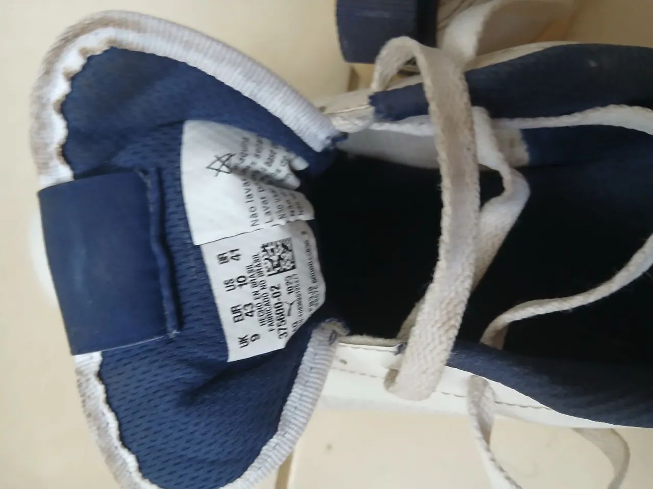 Tênis Puma Branco com Detalhes em Azul - usado - Foto 5