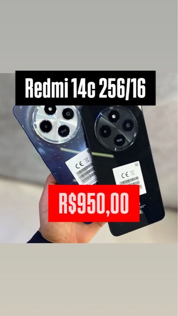 Redmi 14c 16GB RAM 256GB Novo Global Entrega Grátis + Oferta Final De Semana