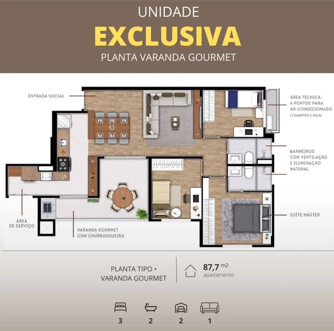 Apartamento à venda no Condomínio Vila Inglesa em Chácara Cneo - Campinas - SP - Foto 3