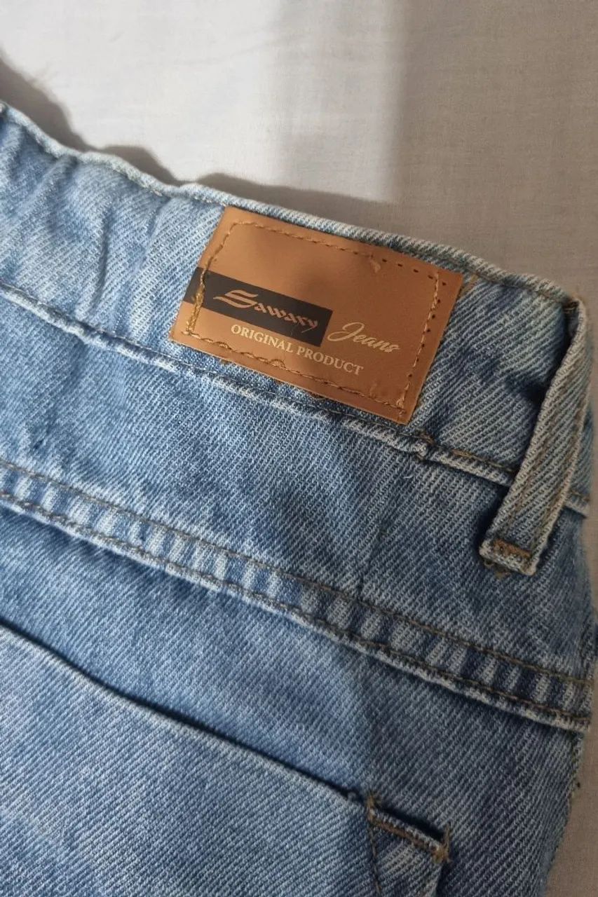 Calça Jeans Reta Sawary Cintura Alta  - Foto 4