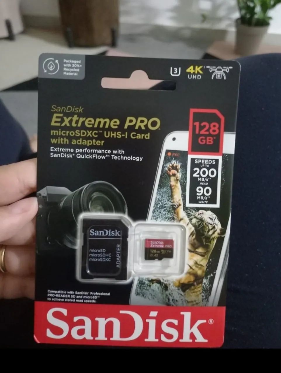 Cartão de Memória SanDisk 128GB Extreme Pro Novo e Lacrado