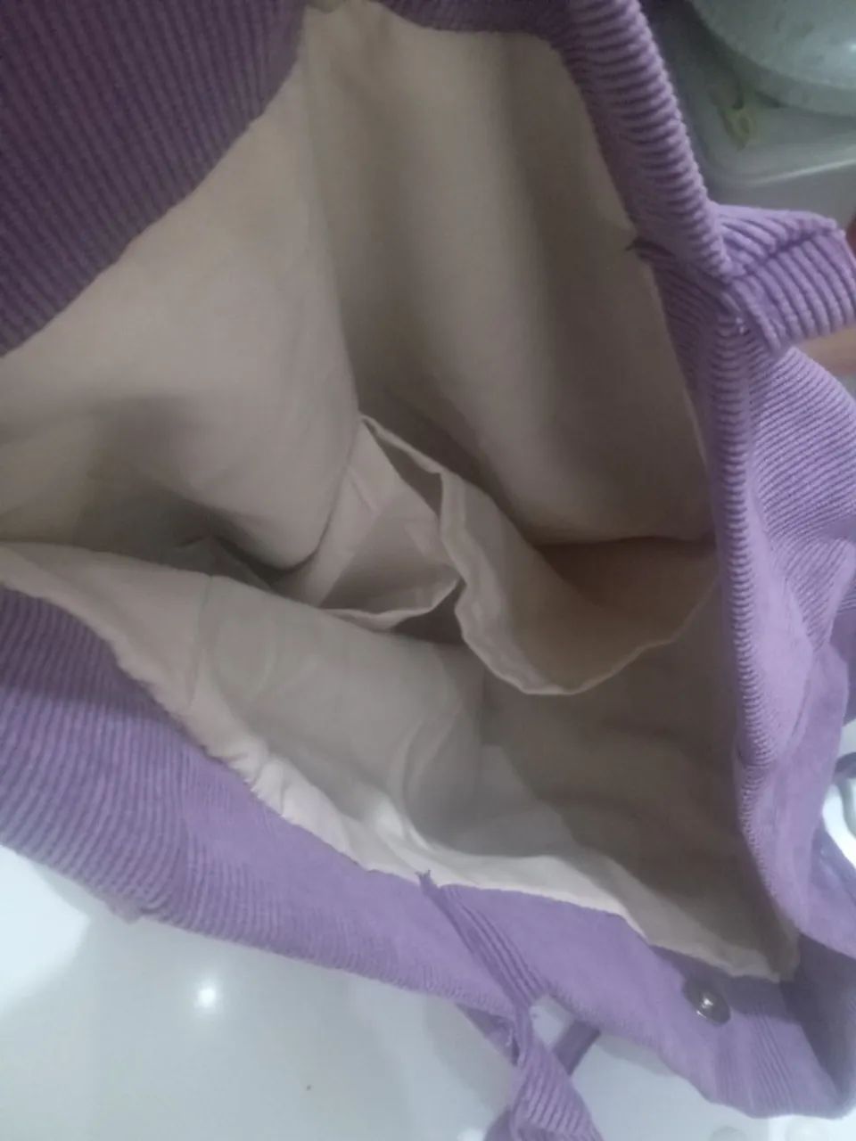 Bolsa veludo cotele - Foto 4