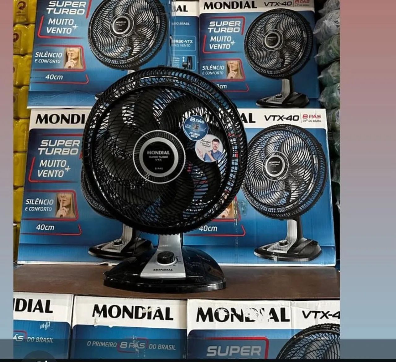 Ventilador de Coluna Mondial Turbo 8 Pás - Novo