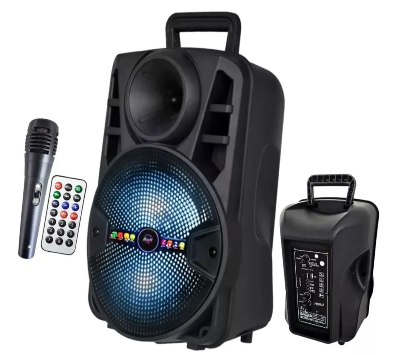 Super Caixa de som potente amplificada 2000w com microfone Bluetooth Rádio Pendrive  - Foto 5