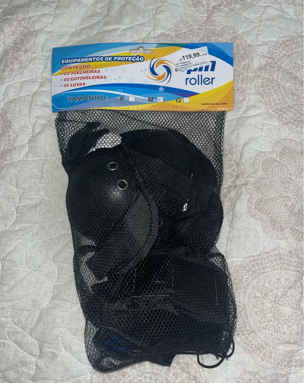 Kit infantil de Proteção Roller - Joelheiras, Cotoveleiras e Luvas