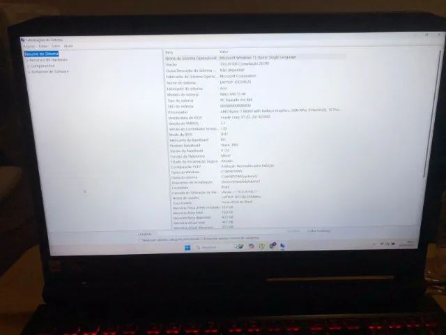 Notebook Acer Nitro 5 Ryzen 7 Troco por Xbox serie x 16Gb Ram - GTX 1650 - SSD e 1Tb HD - Foto 5