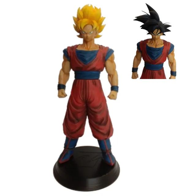 Estátua Goku Com Duas Cabeças Dragon Ball Impressão 3d