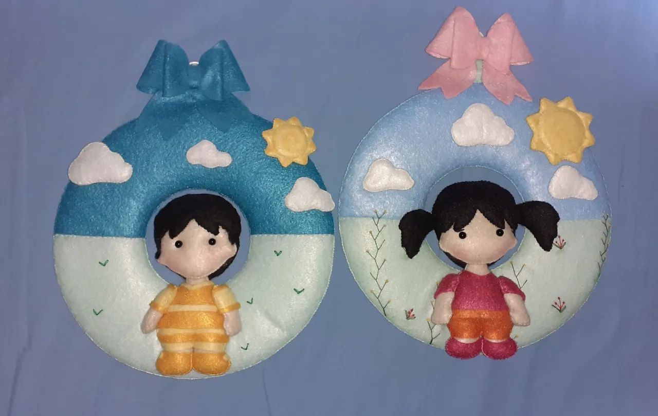 Enfeites de porta, Guirlandas...em feltro feito à mão