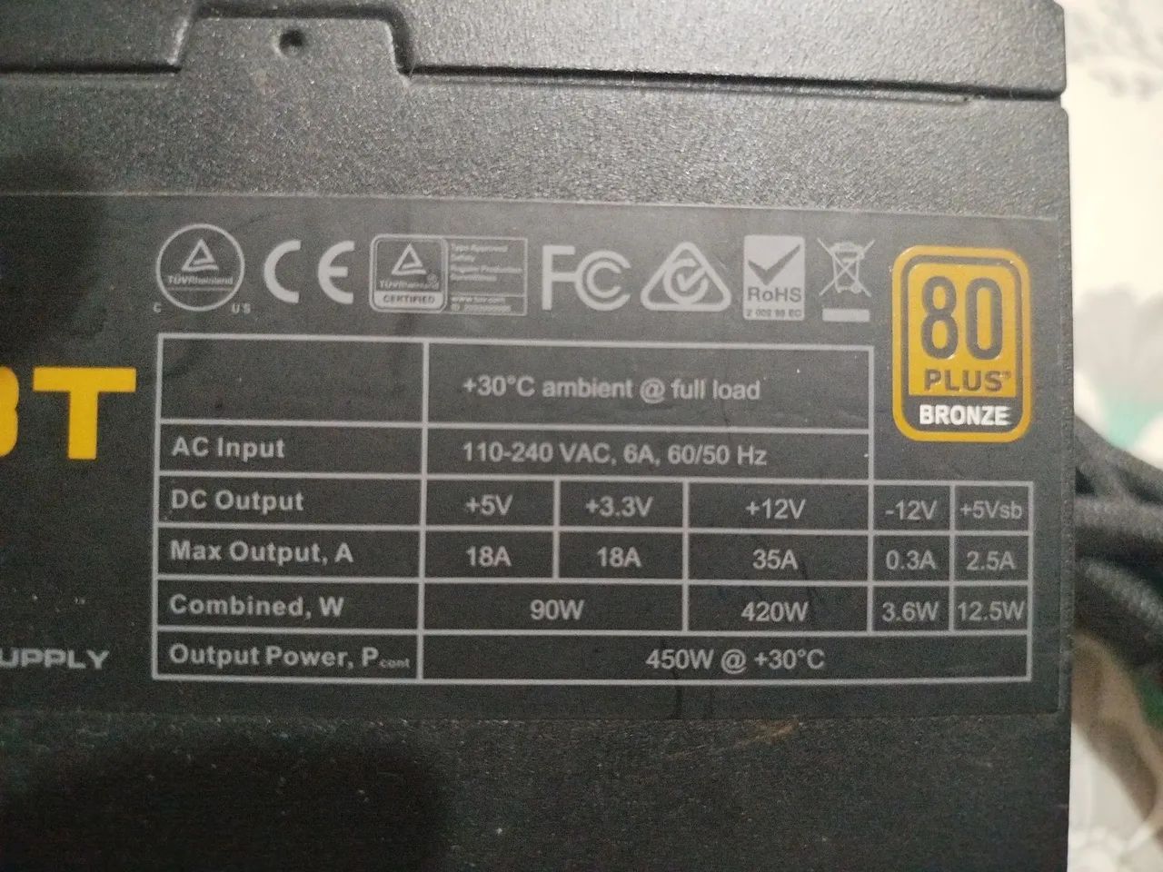 Fonte EVGA 450BT 100-BT-0450 - Foto 2