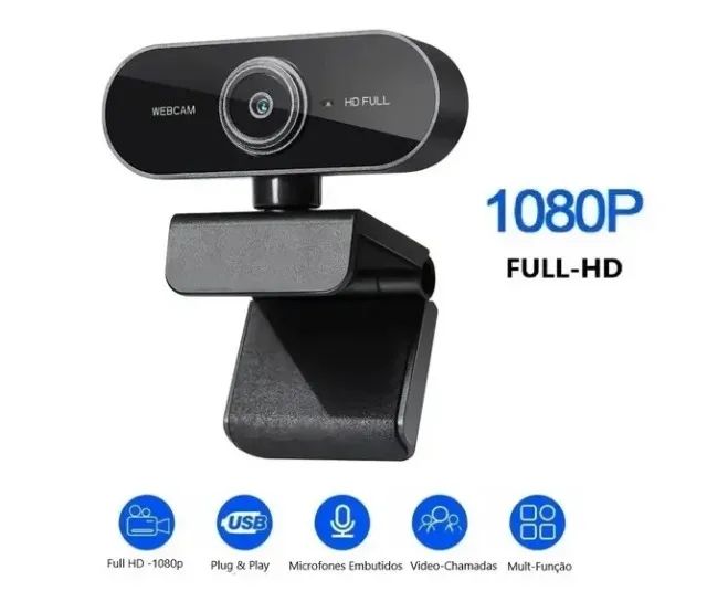 Webcam Full HD 1080 USB Mini Câmera c/ Microfone - Foto 4
