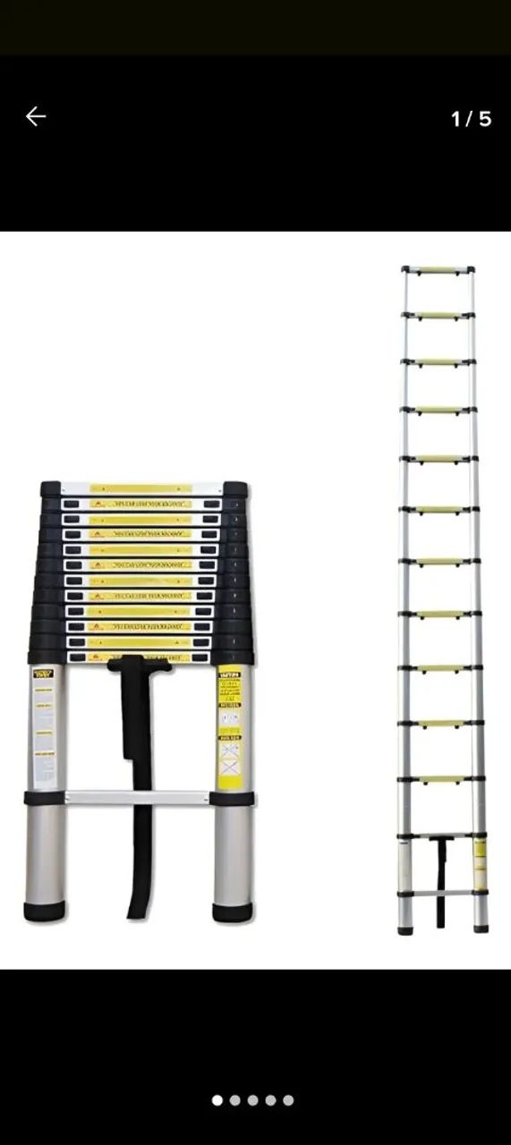 Escada Extensível Telescópica 13 degraus semi nova  - Foto 3