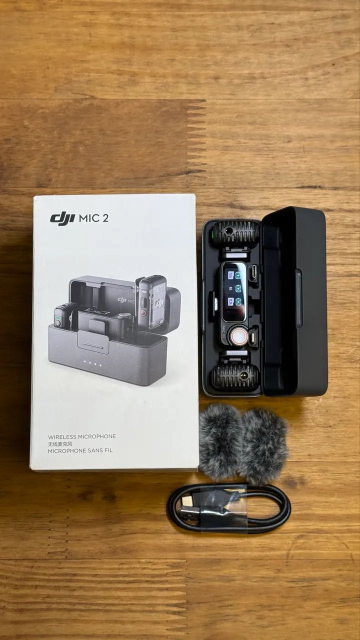 DJI Mic 2 - Microfone Sem Fio Profissional 32bit Float (Completo e Impecável) - Foto 6