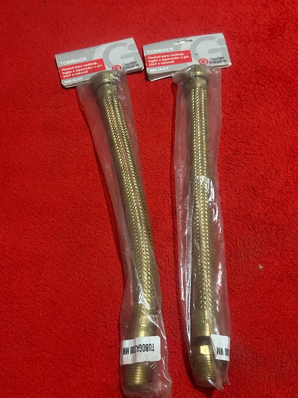 Lote com 2 mangueiras de cobre flexível de 30 cm