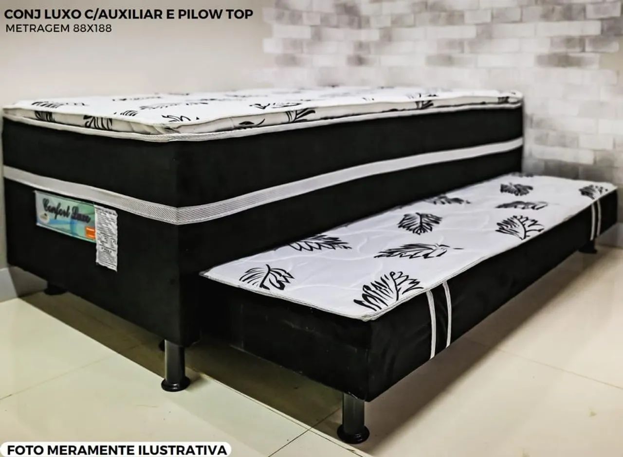 Cama Box solteiro/auxiliar 