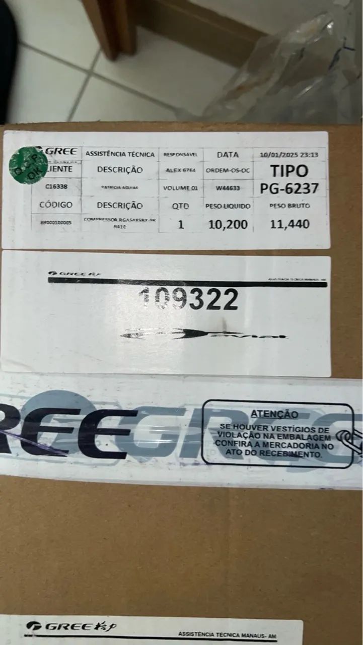 Gree Compressor rga5485bxd - NOVO - Foto 3