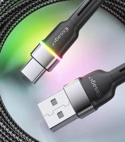 Cabo USB Essager com Luzes LED 2M - Foto 3