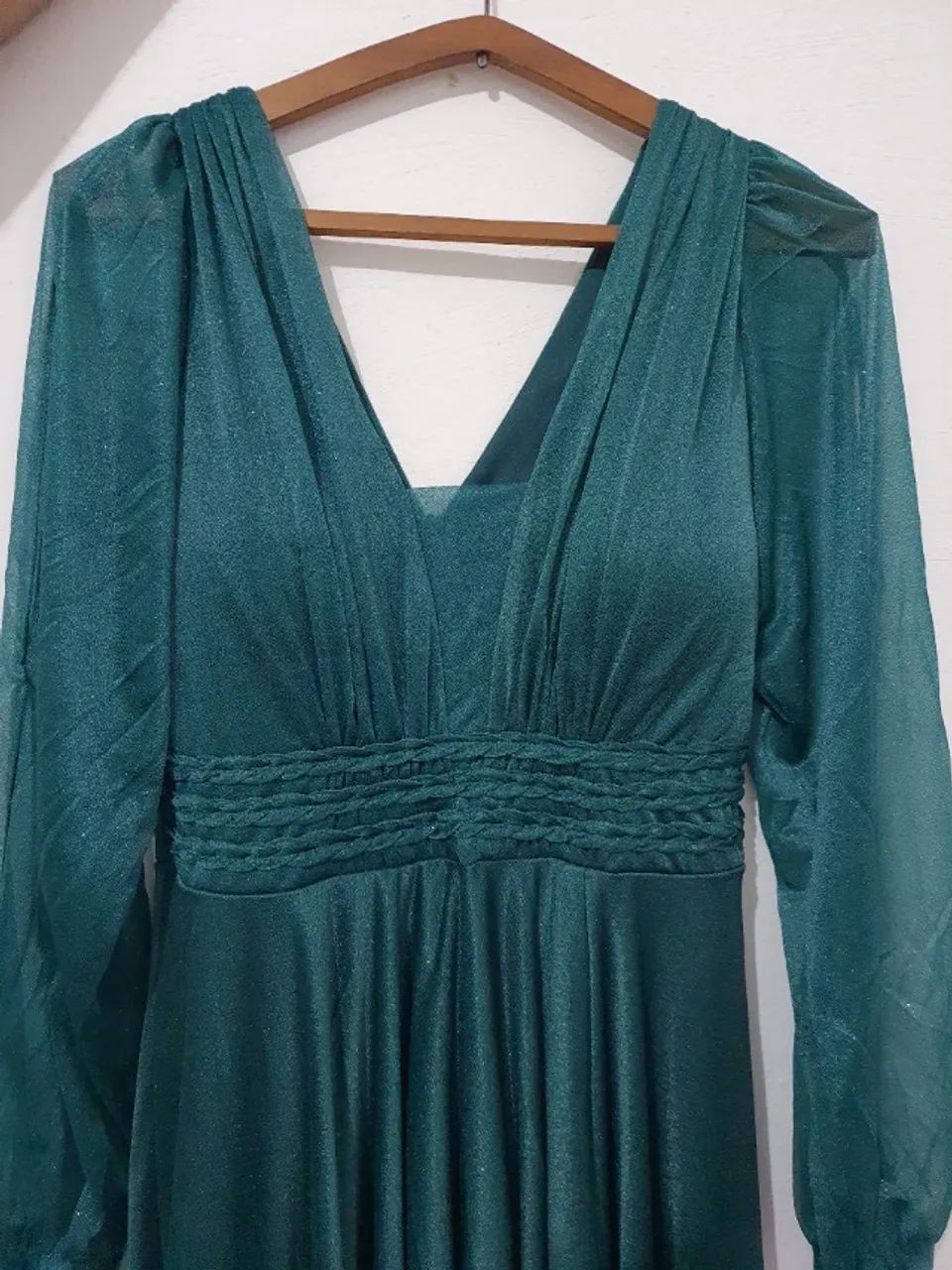Vestido madrinha verde esmeralda tm.42 - Foto 5