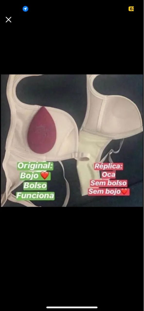 Sutiã Top mágico original preto efeito silicone  - Foto 4