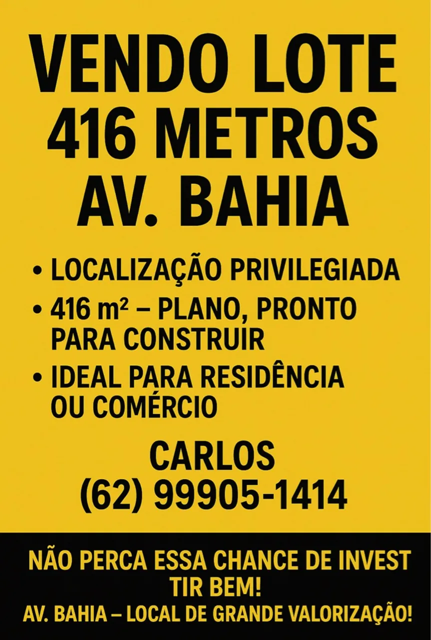 Lote comercial pego carro