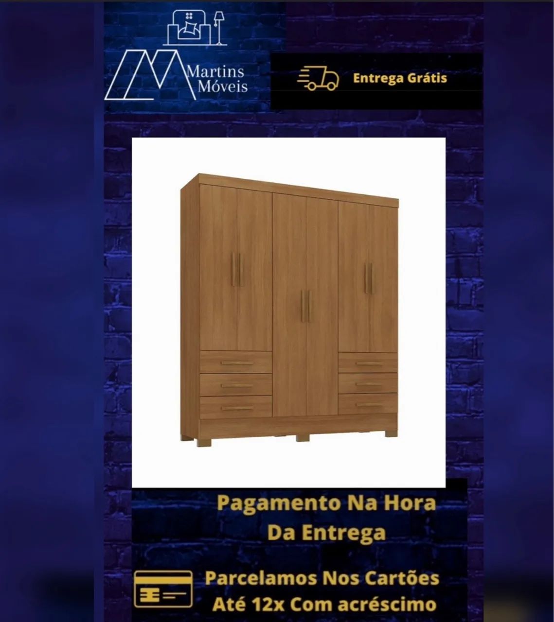 GRANDE PROMOÇÃO*GUARDA ROUPA PARIS RODIAL ENTREGA GRÁTIS ACEITA CARTÃO 