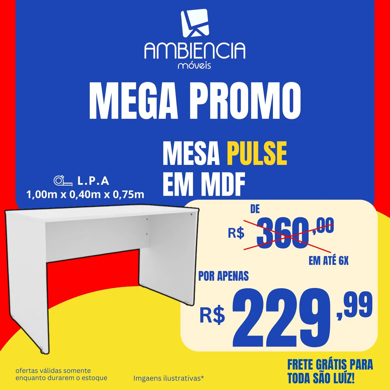 Mesa Escrivaninha - Faço entrega