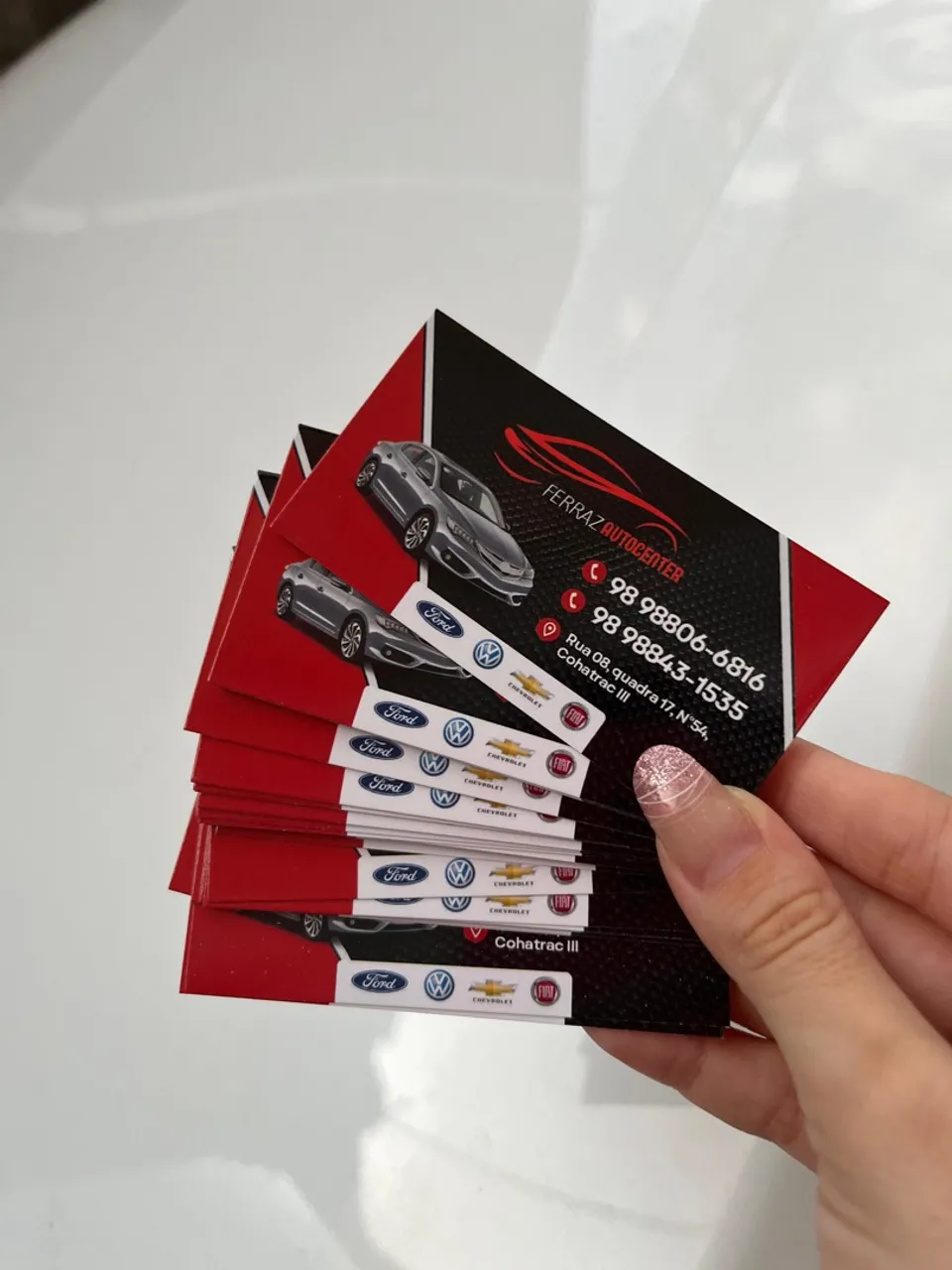 Cartão de visita personalizado 500 unidades