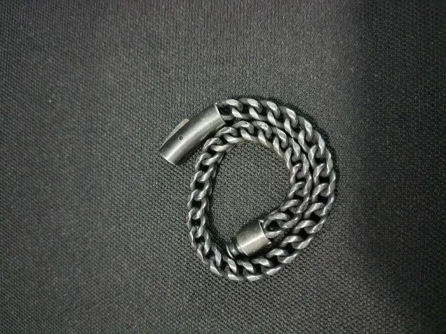 Pulseira motoqueiro, rock, aço, 21 cm
