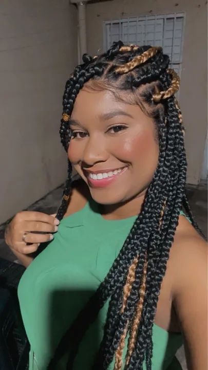 Tranças Box Braids Coloridas - Foto 5
