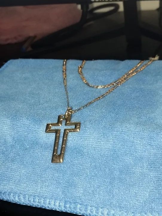 Corrente Rommanel masculina + crucifixo  - Foto 2