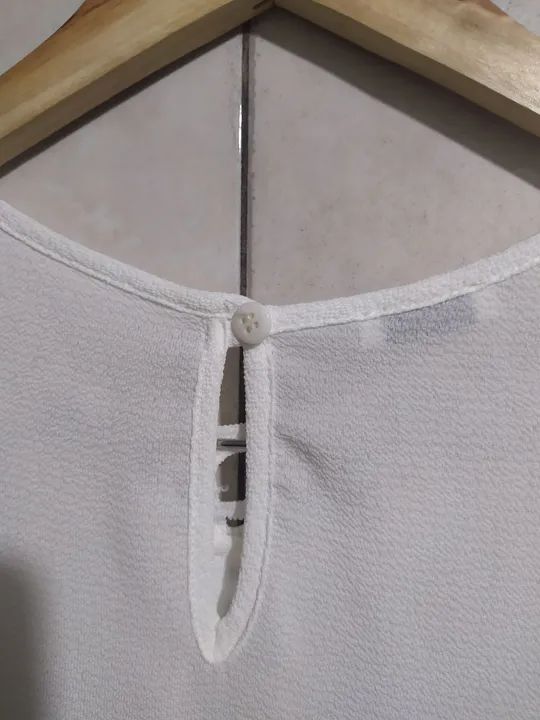 Blusa branca com renda feminina cerom - Foto 5