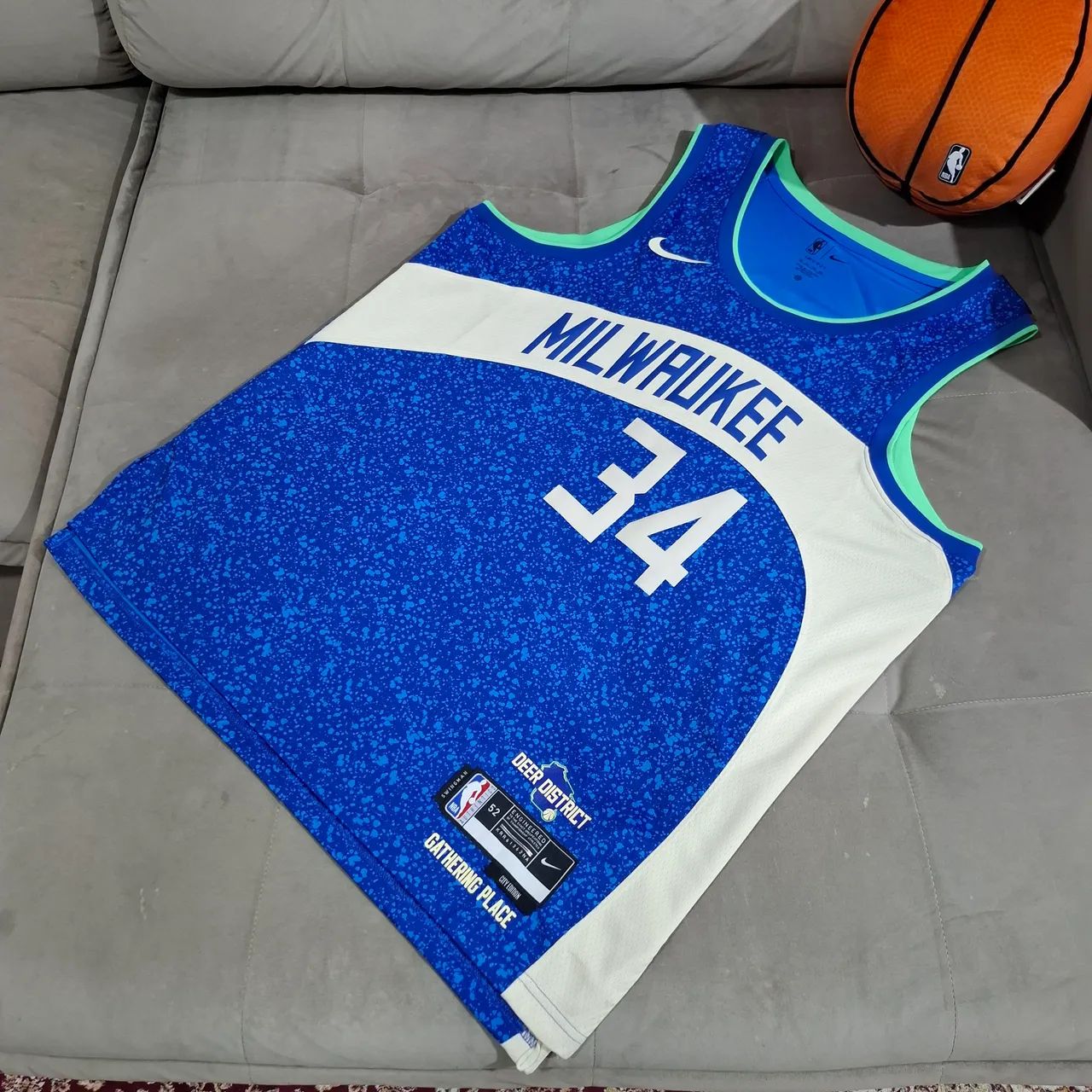 Regata Nba Milwaukee Bucks #34 - City Edition Nike Swingman 