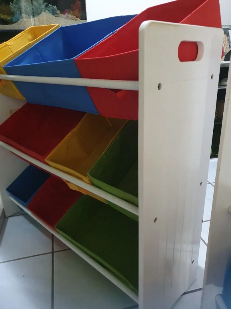 Estante Armário Guarda Brinquedo Montessoriano Cores Vibrantes - Foto 5
