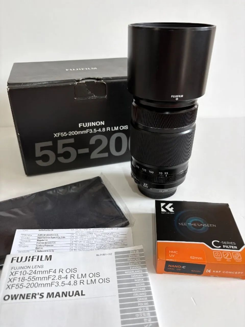 Lente Fujifilm Xf 55-200mm F/3.5-4.8 R Lm Ois+ Filtro Uv K&f - Foto 6