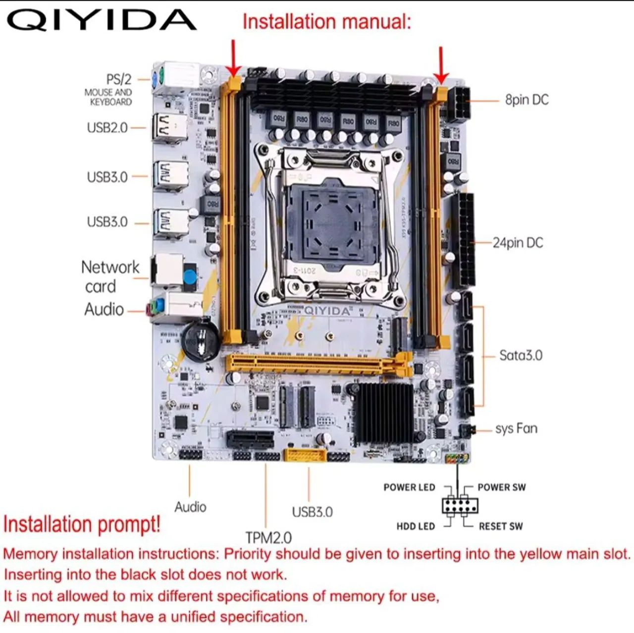 Placa mãe Qiyida X99 - Foto 2
