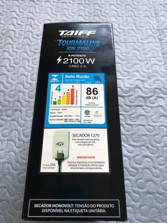 Secador de Cabelo Taiff Tourmaline Ion 2100W - Novo - Foto 3