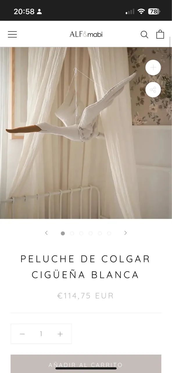 Cegonha de pelúcia  - Foto 2