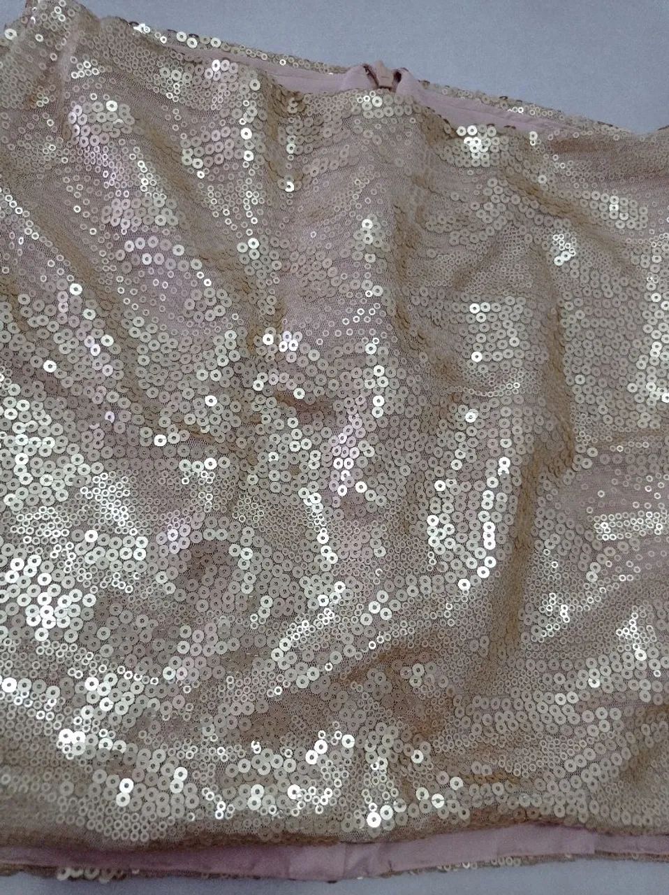 Conjunto paetê dourado