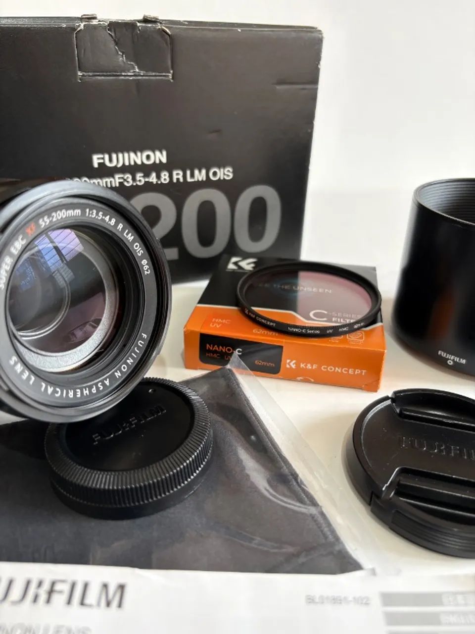 Lente Fujifilm Xf 55-200mm F/3.5-4.8 R Lm Ois+ Filtro Uv K&f - Foto 2