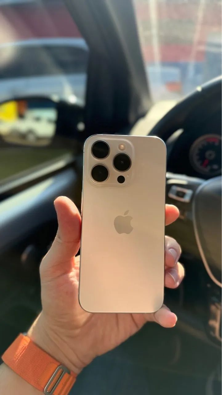 iPhone 15 PRO 128GB White Titanium (Seminovo impecável), Garantia  - Foto 2