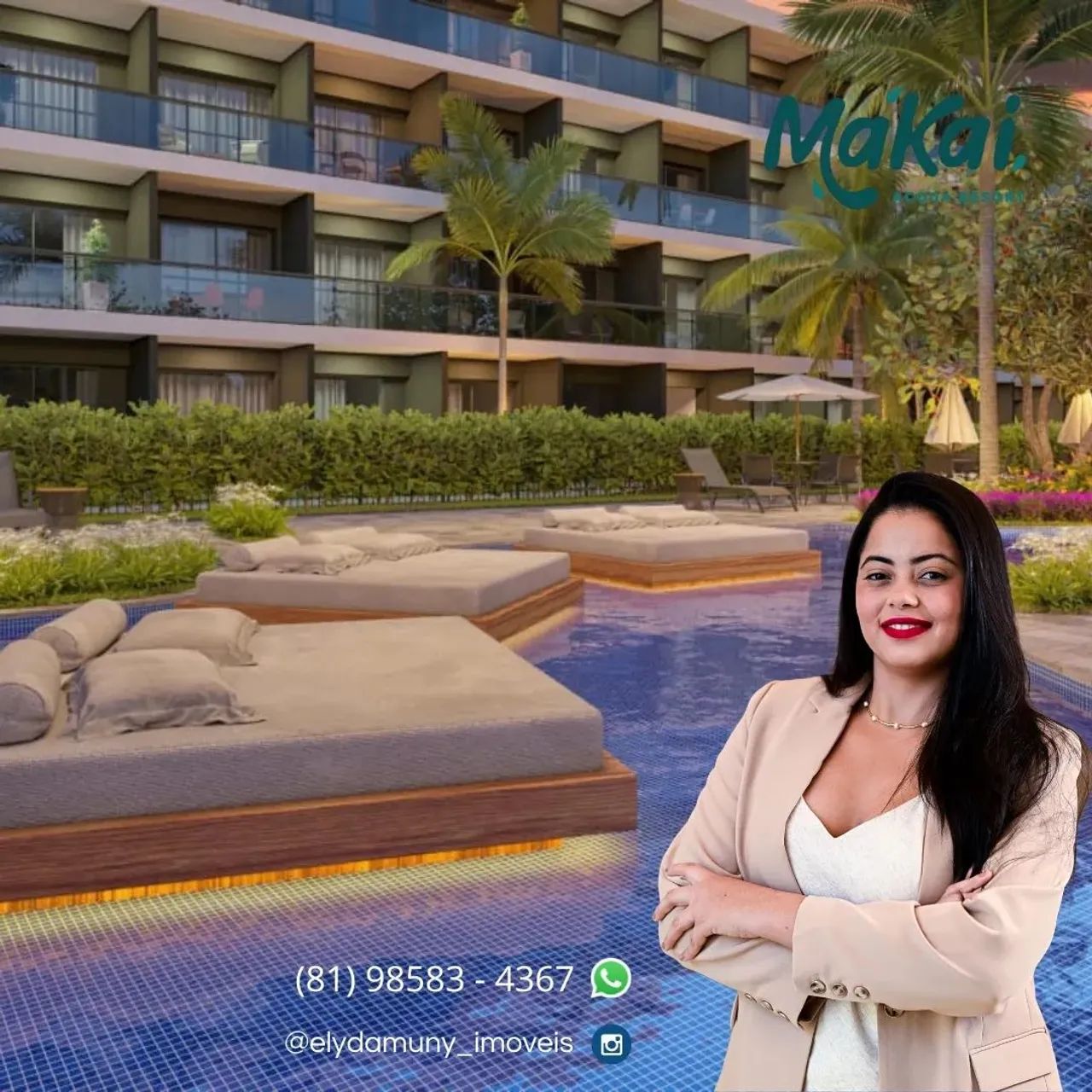 Excelentes Flats Studios em Resort Próximo da Entrega na Praia de Muro Alto - Foto 5