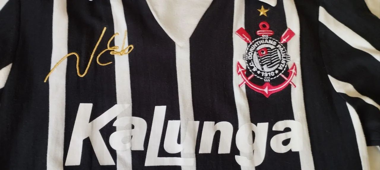 Camisa Corinthians Preta 1990 - Neto - Foto 3