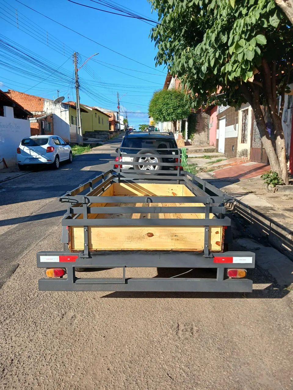 BAIXOU! - Carretinha para transporte - Madeira e Aço Reforçado - Foto 4